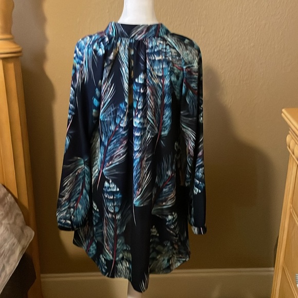 Buddy love blue feather tunic size medium - Picture 3 of 14